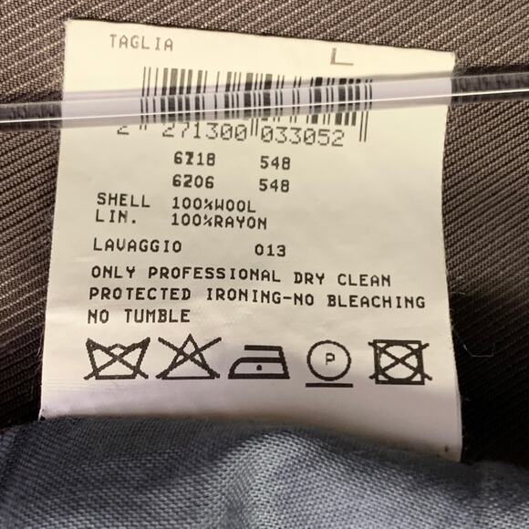 NEIL BARRETT Size L Grey White Pinstripe Wool Double Breasted Notch Lapel Vest - Picture 8 of 11